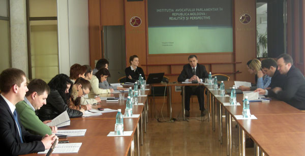 Masa rotundă de prezentare a studiului “Instituţia avocatului parlamentar în Republica Moldova: realităţi şi perspective”